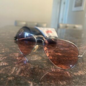 pink lens and silver frames